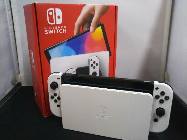 美品 Nintendo Switch(有機ELモデル) Joy-Con(L)/(R) ホワイト(HEGSKAAAA)
