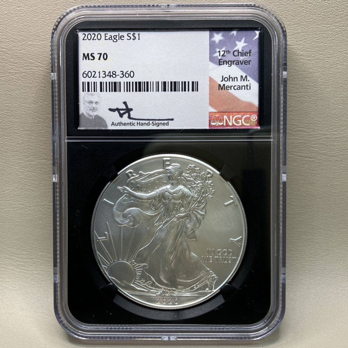 激安大特価，人気】 2020 アメリカ シルバーイーグル NGC MS70 M