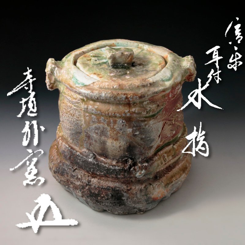 茶道具 寺垣外窯花入信楽 杉本貞光号 紫香庵水月 741