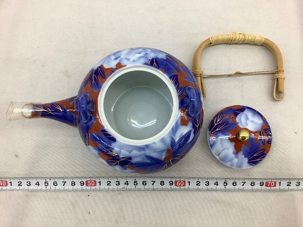 深川製磁 振牡丹外赤 茶器揃 未使用品 ACB(深川製磁)｜売買された