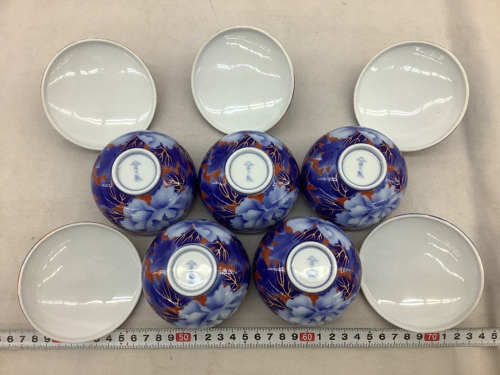 深川製磁 振牡丹外赤 茶器揃 未使用品 ACB(深川製磁)｜売買された