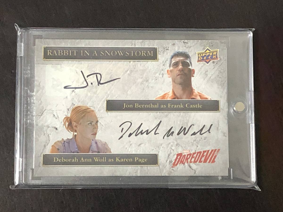 271【Jon Bernthal / Deborah Ann Woll】2018 UD Daredevil Rabbit in a Snowstorm Dual Auto SP