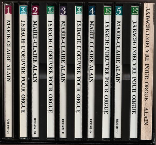 オルガン作品全集 バッハ ⁄ Alain Marie-Claire アラン 15CD .: Bach
