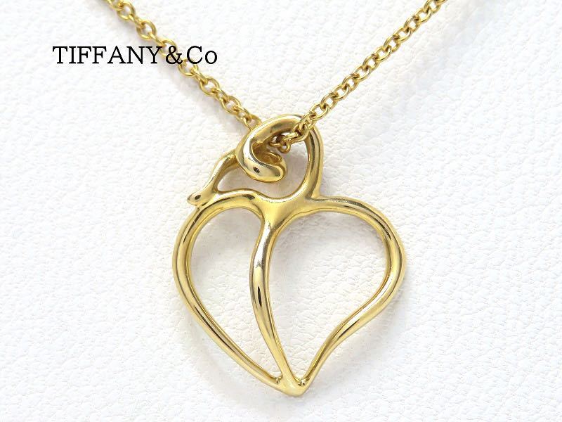TIFFANY&Co ティファニー 750 ネックレス リーフ アップル ハート