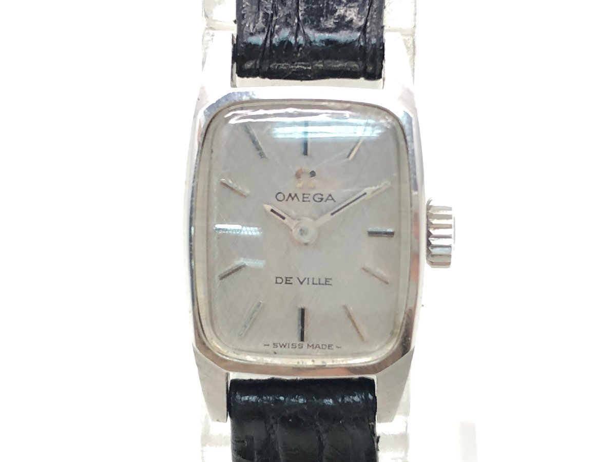 オメガ デビル 手巻き 腕時計 レディース 文字盤シルバー 稼働品 中古【sw0107102】