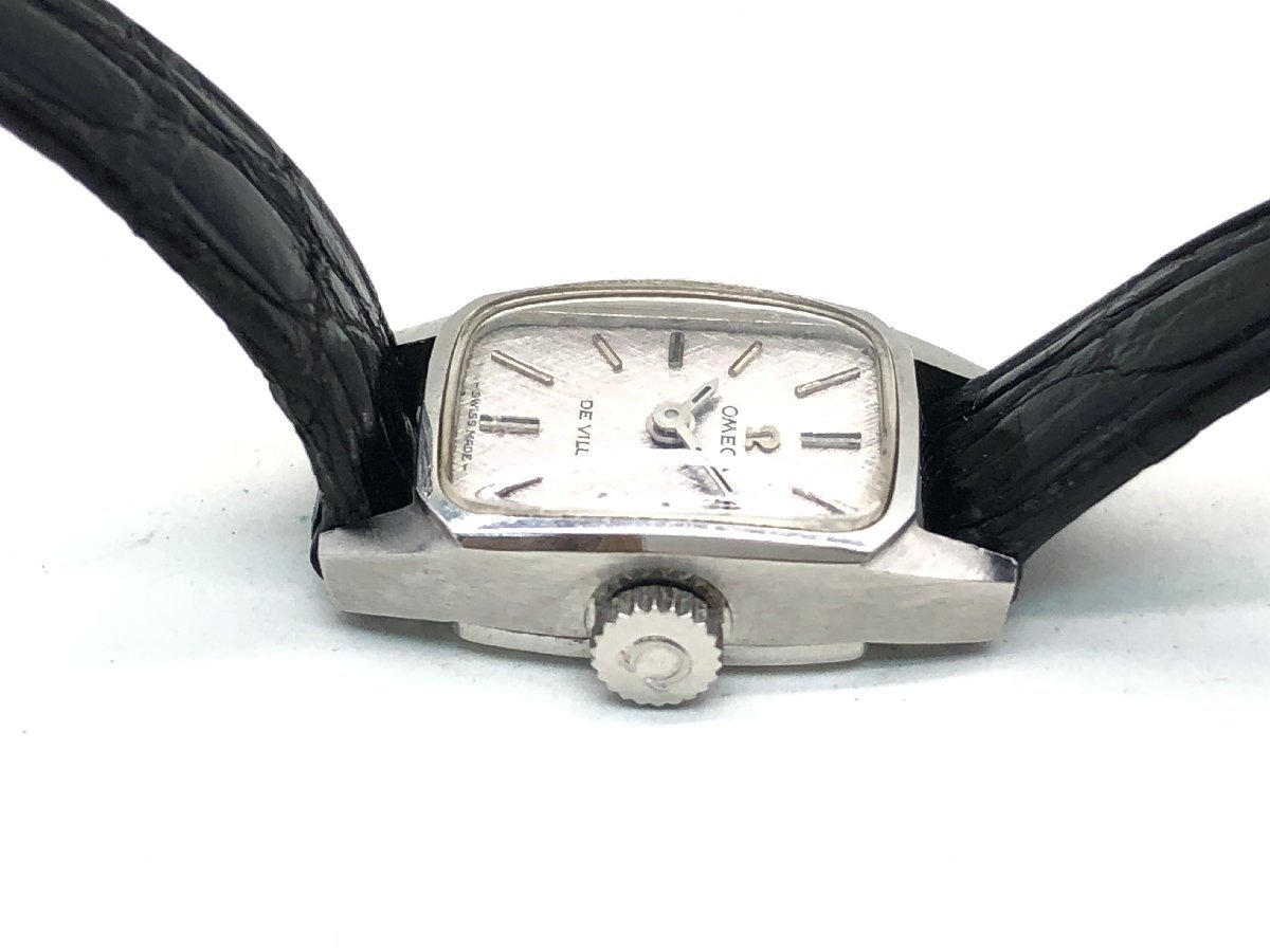 オメガ デビル 手巻き 腕時計 レディース 文字盤シルバー 稼働品 中古【sw0107102】