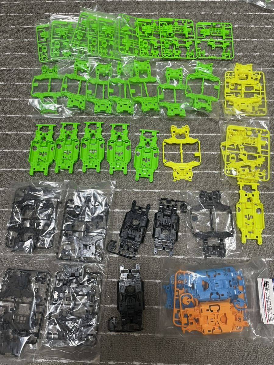 ミニ四駆 MSカラーシャーシ各種、グレーハードタイヤ、ホイールセット タミヤ ミニ四駆