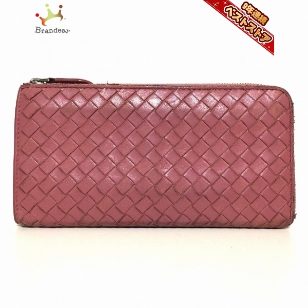 ボッテガヴェネタ BOTTEGA VENETA 長財布 イントレチャート レザー