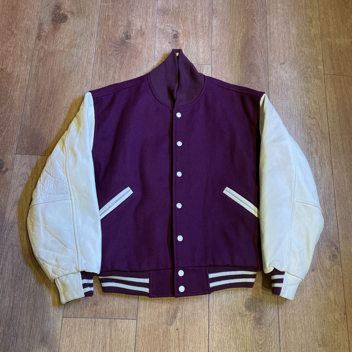 UNIVERSITY SHOP 袖革スタジアムジャンパー SIZE M 袖レザー  