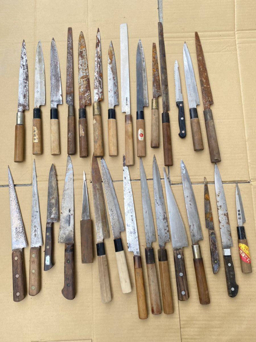 包丁 大量まとめ　売り　出刃包丁 和包丁 他　29個 中古現状品！！！