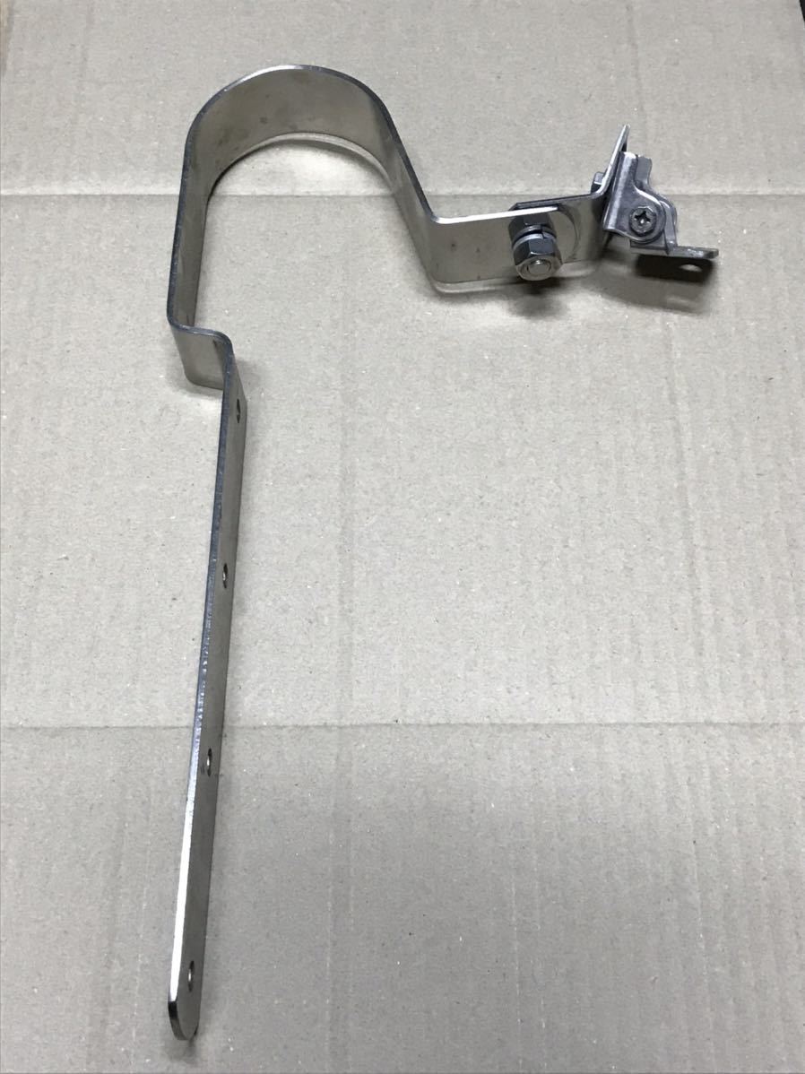 デコトラ トラック野郎 ヤンキーホーン ブラケット ステー レトロ ステンレス デコチャリ クラクション 2トン ダンプカー シートキャリア