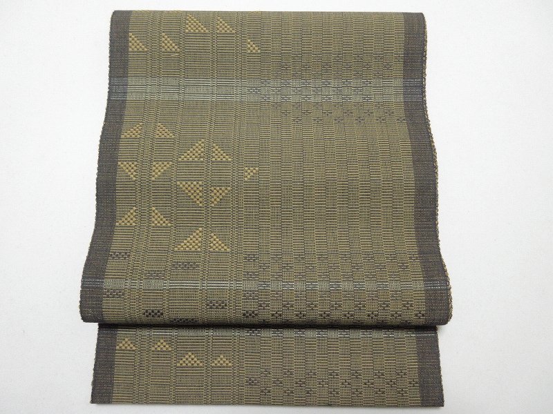 ドークブア■八寸名古屋帯　首里花織　石原里恵　木綿　紗纖糸　未使用　極上の逸品　A04