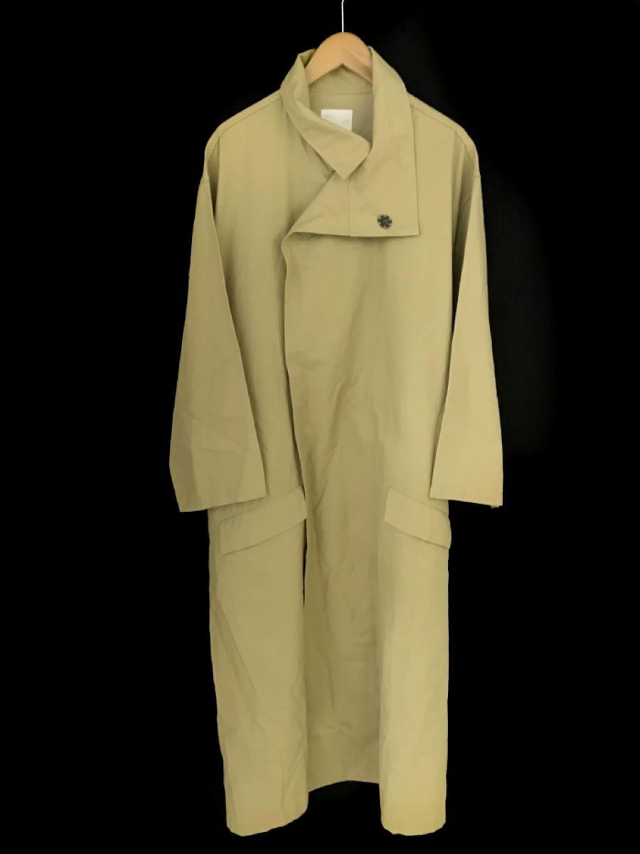 WhoWhat フーワット ナイロン ベルト付 ロング コート sizeM/ベージュ ■◇ ☆ dab6 メンズ