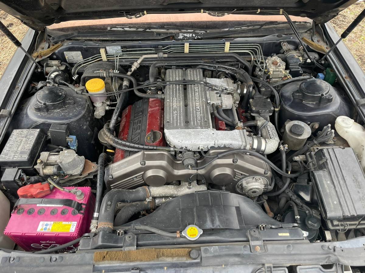平成2年　日産シーマ　タイプIIリミテッド　ターボ　実走行2万キロ台　書類あり　自走可能　長期保管　レストアベース シーマ 日産 3.0 グロリア グロリア・シーマ 日産のフラッグシップセダン「シーマ」が最新技術満載で492万円
