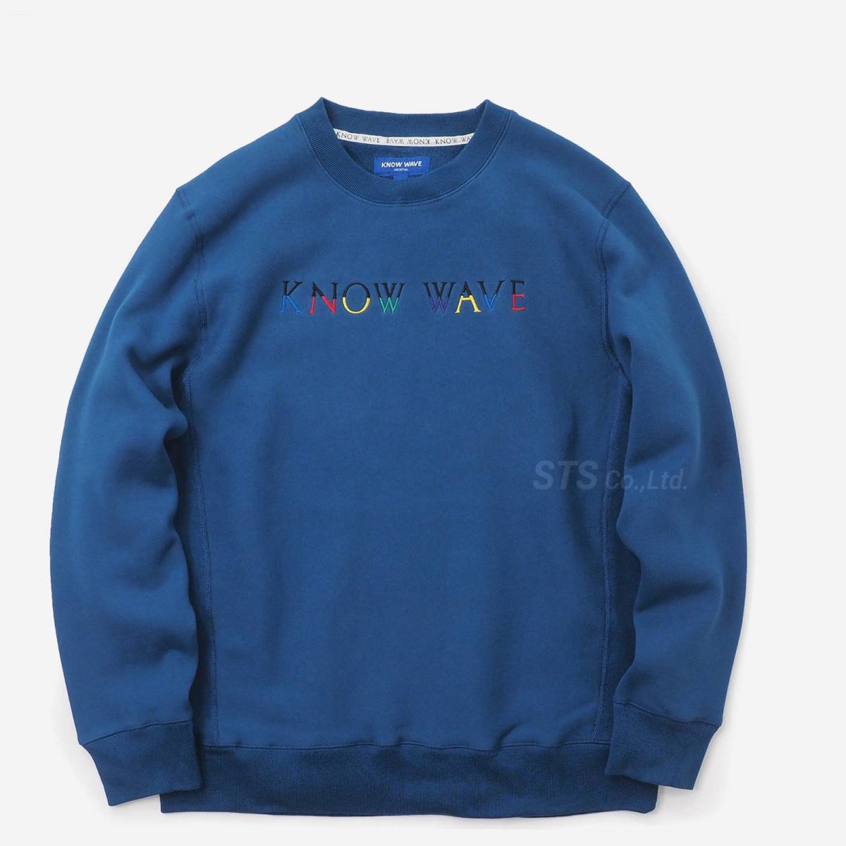 Know Wave - Multi Crewneck　青M　ノウ ウェーブ - マルチ クルーネック　2019SS