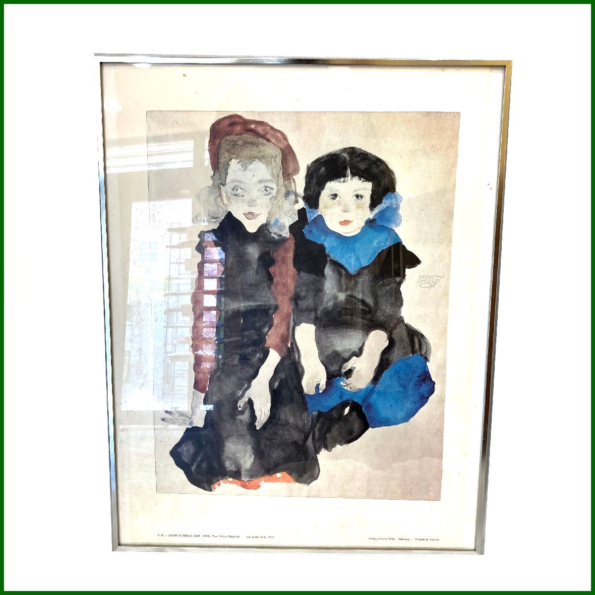 中古○EGON SCHIELE/エゴンシーレ○アートポスター 二人の少女 Two 