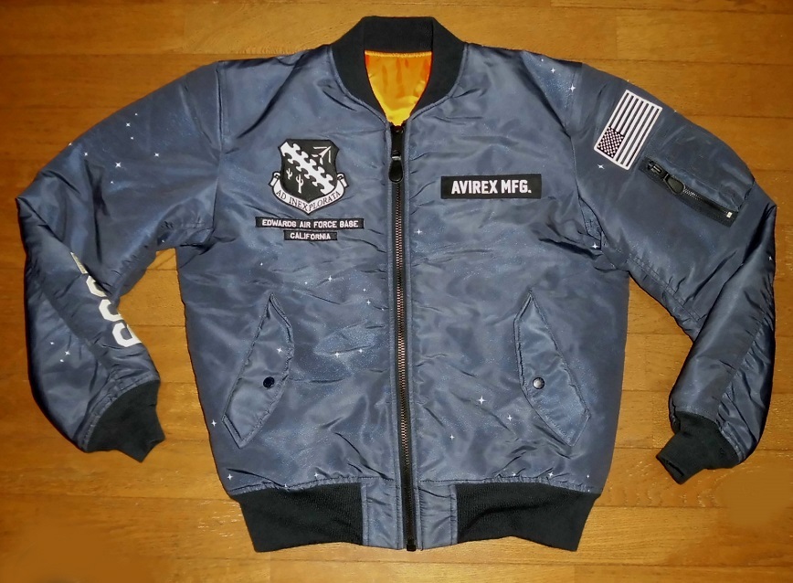 AVIREX アヴィレックス アビレックス U.S.A.F. X-15 MA-1 MA1 フライトジャケット 正規品 定24960円 スペースカモ XL 美品 訳あり