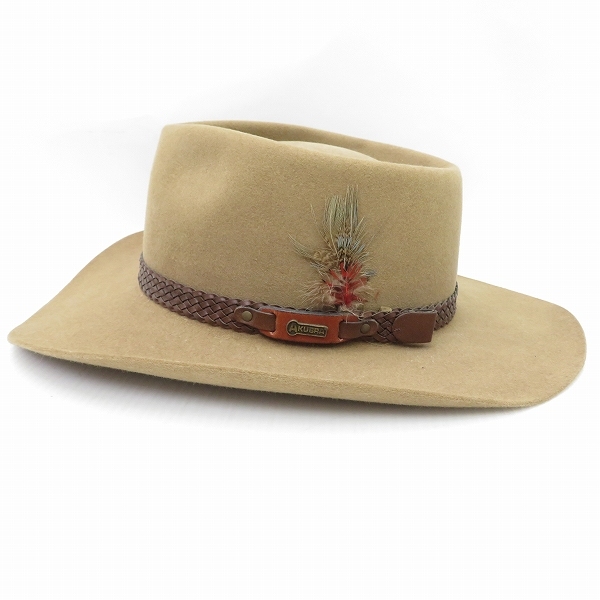ヴィンテージ　AKUBRA カウボーイハット　オーストラリア　58㎝ Vintage akubra hat - Etsy 日本