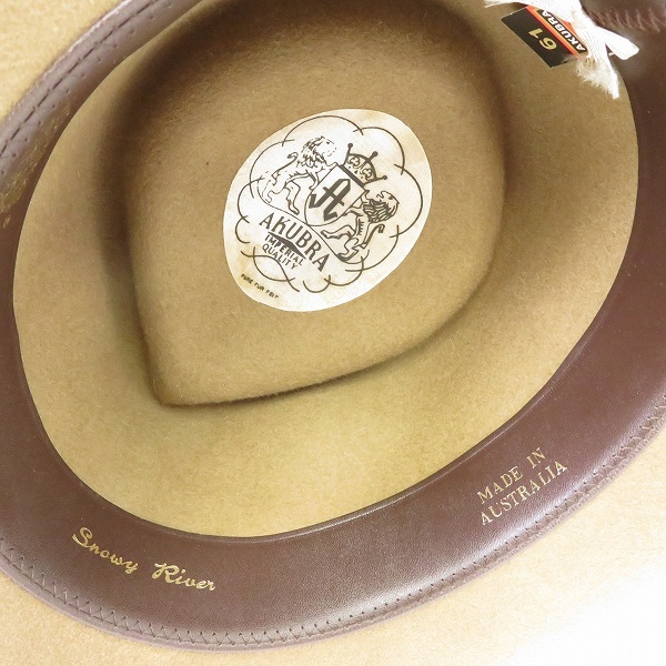 anzh アクーブラ AKUBRA 帽子 カウボーイハット 61 茶系 ピュア ファー