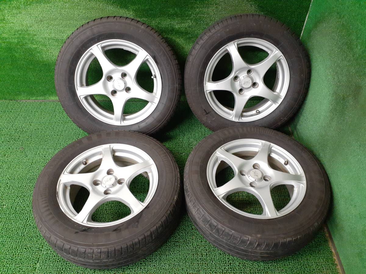 社外GRASS 15×6 +43 4穴 PCD100 195/65R15 ヨコハマ 夏タイヤ 売