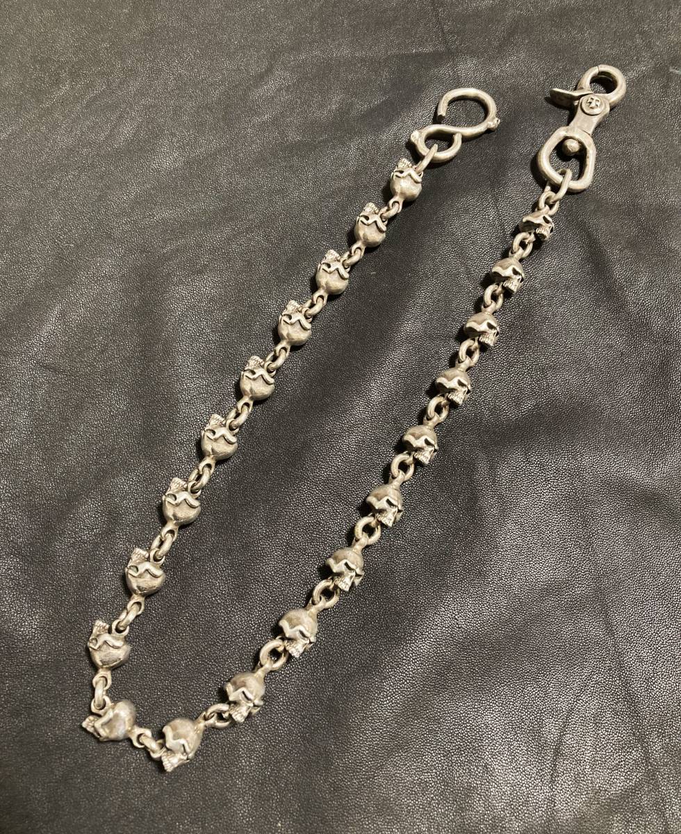 THIRTEEN DESIGNS] MUD SKULL WALLET CHAIN 20マッドスカル シルバー