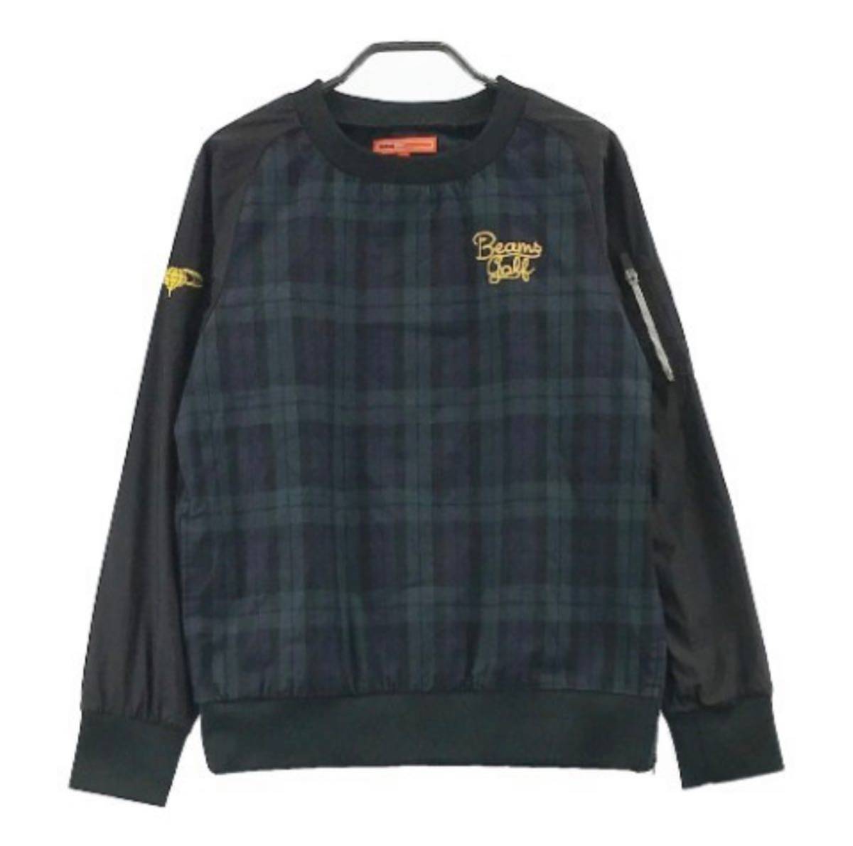 BEAMS GOLF ビームスゴルフ ブルゾン チェック柄 グリーン系 L ゴルフ 