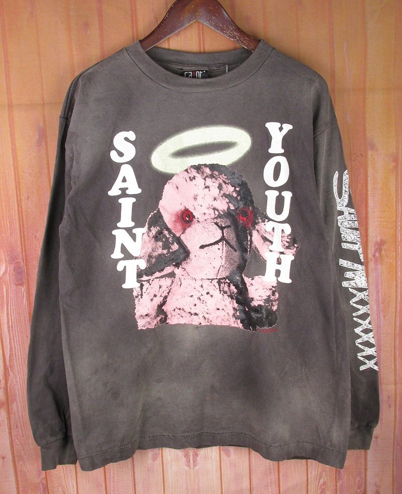 MAS7410 SAINT MICHAEL セントマイケル 長袖 Tシャツ USED加工 SM-A21-000-019 S 未使用