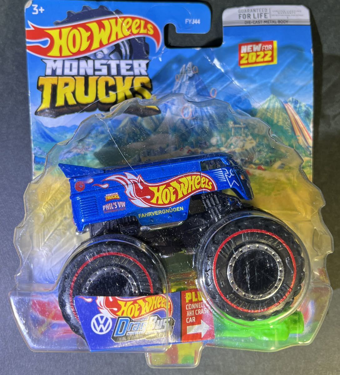 HW ドラバス ワーゲン MONSTER TRUCKS カード折れ トレジャー TH　チェイス VW DRAG BUS モンスタートラック ホットウィール HOT WHEELS 