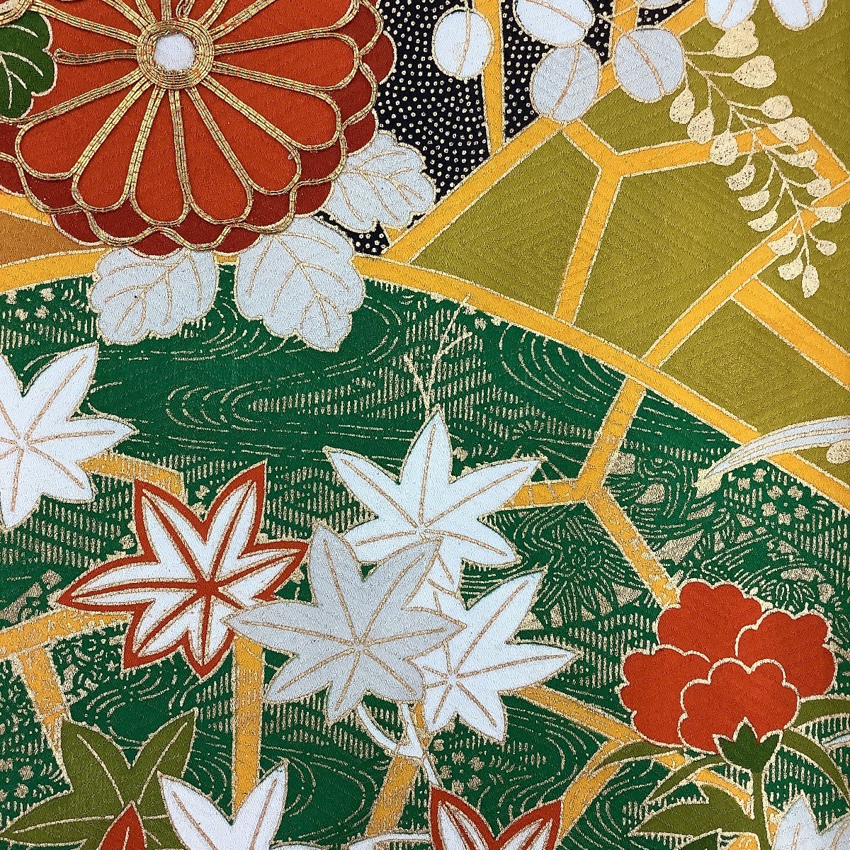 着物cocon★振袖★金駒刺繍★正絹&frasl;赤系&frasl;オレンジ系&frasl;成人式&frasl;卒業式&frasl;結婚式&frasl;身丈171.5&frasl;裄661-24-3K-1958-r 金駒刺繍 振袖  正絹 袷仕立て 身丈166.5cm プレミアム