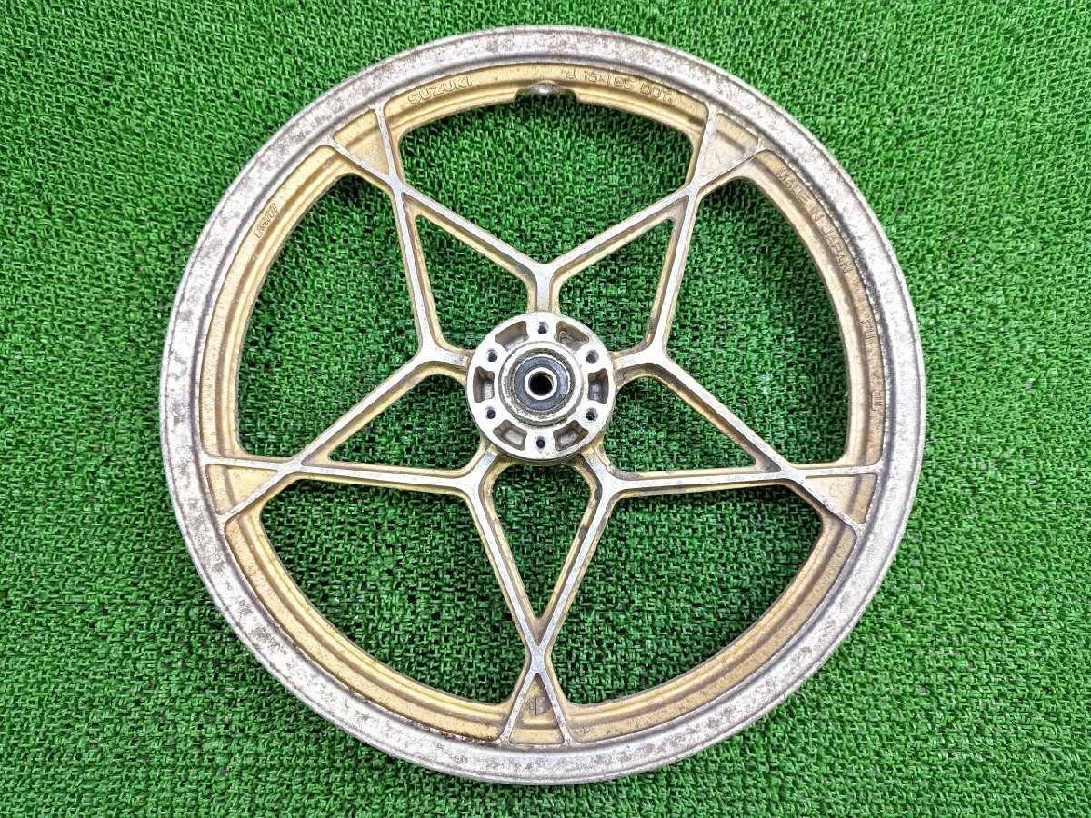 スズキ GSX400FS インパルス 純正 フロントホイール 19×1.85 曲がり 