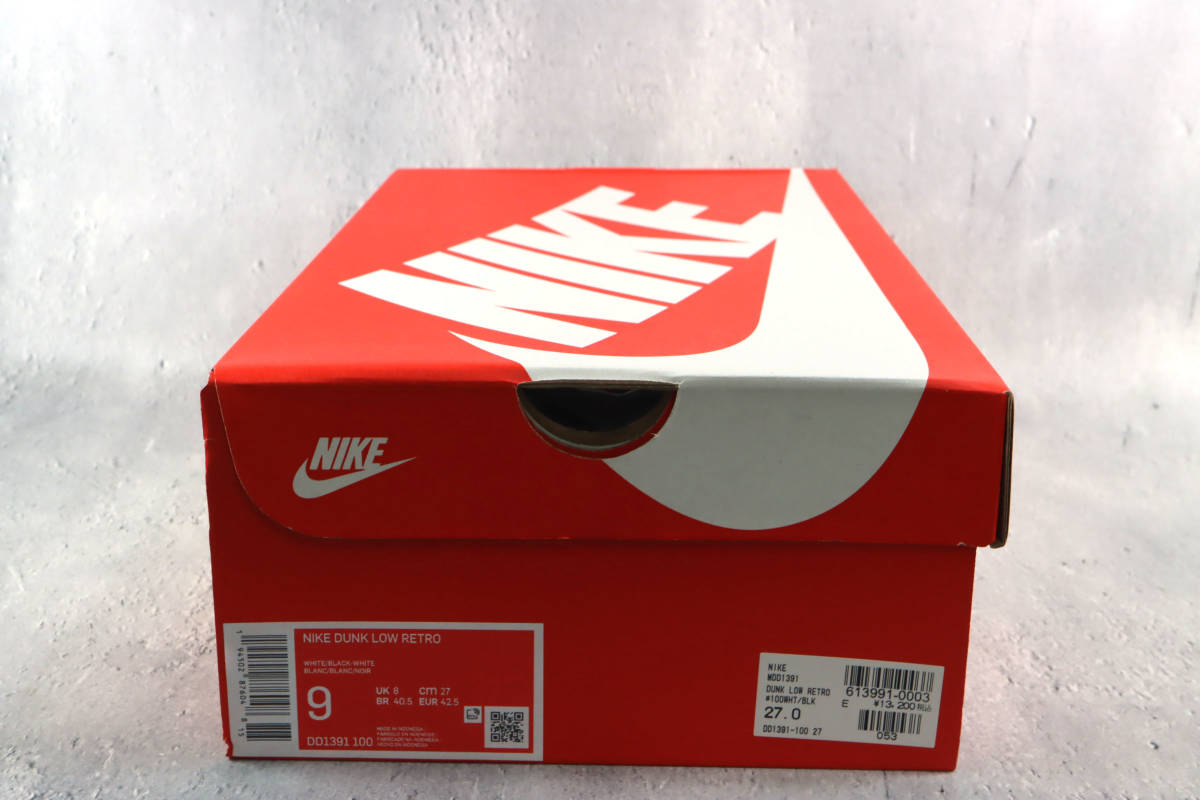 新品 NIKE DUNK LOW RETRO 27cm ナイキ ダンク パンダ 白黒 スニーカー 
