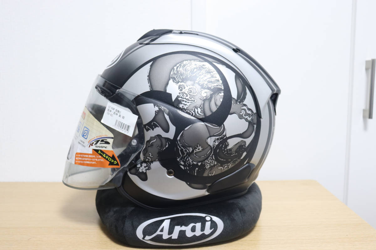展示品】Arai アライ VZ-RAM 鼓動2 風神/雷神 黒 ジェットヘルメット 