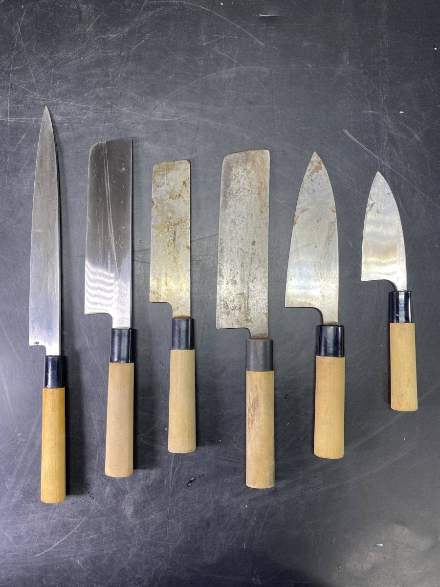 御料理包丁 堺秀岳 6本セット 包丁 箱付き 調理器具 Yahoo