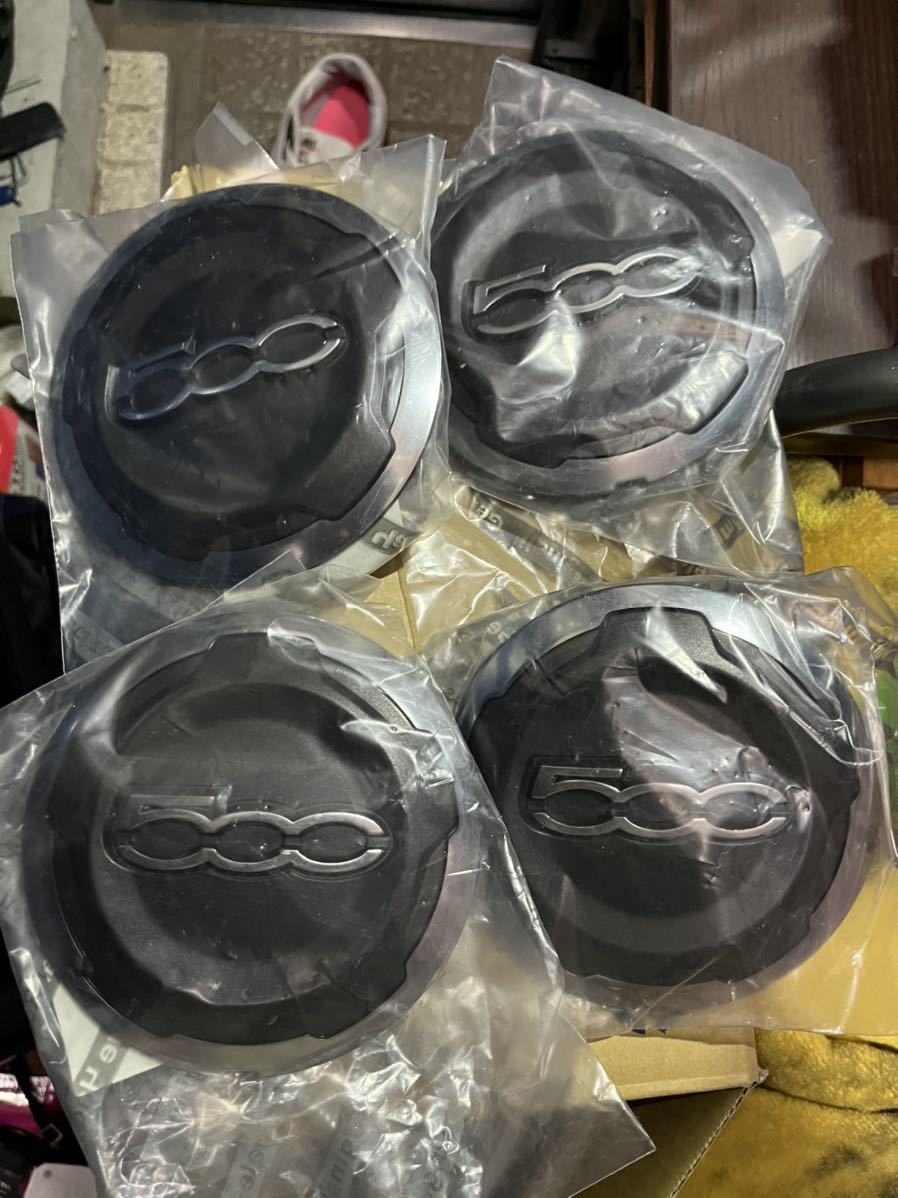 1円スタート 希少？ フィアット500 500L 純正ホイール センターカバー センターキャップ 4枚