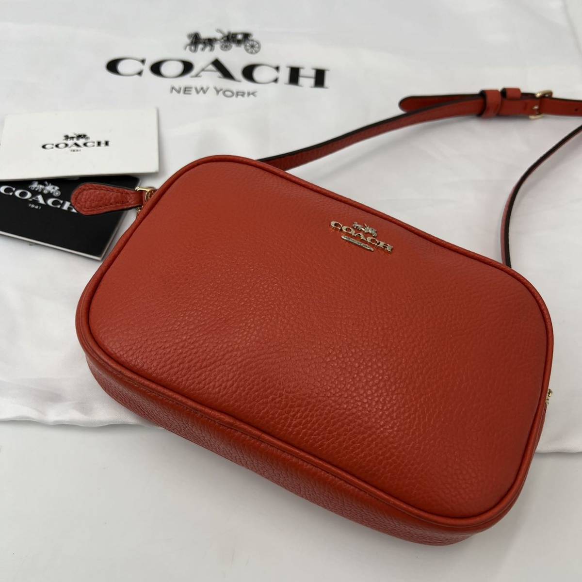 1円【極美品】COACH コーチ ショルダーバッグ クロスバック レザー 