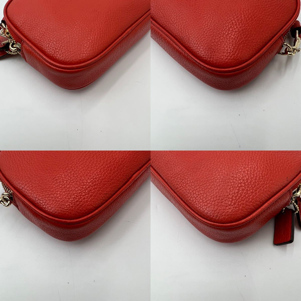 1円【極美品】COACH コーチ ショルダーバッグ クロスバック レザー 