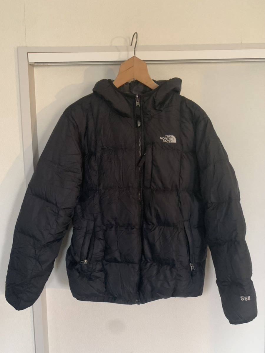 THE NORTH FACE リバーシブル ダウンジャケット ボーイズ L ノースフェイスダウンジャケット 550 ブラック