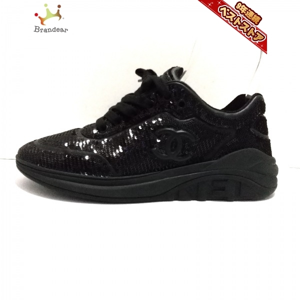 CHANEL シャネル スニーカー 20P ココマーク ロゴ #37 黒 (ブラック