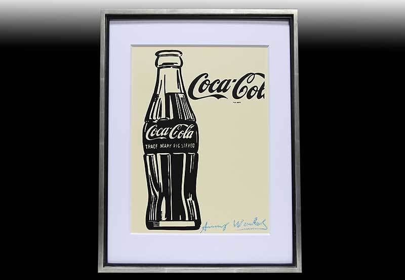 アンディ・ウォーホル 直筆サイン シルク 証明書「Coca-Cola bottle　124/250」