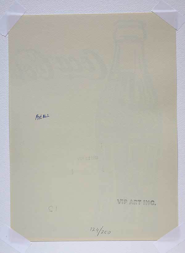 アンディ・ウォーホル 直筆サイン シルク 証明書「Coca-Cola bottle