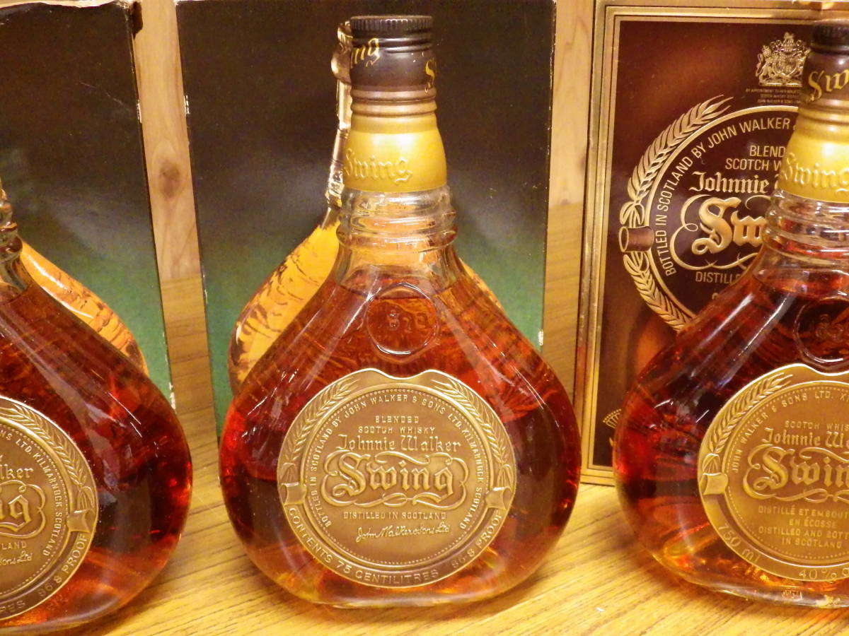 未開栓 古酒 3本 Johnnie Walker ジョニーウォーカー SWING スウィング