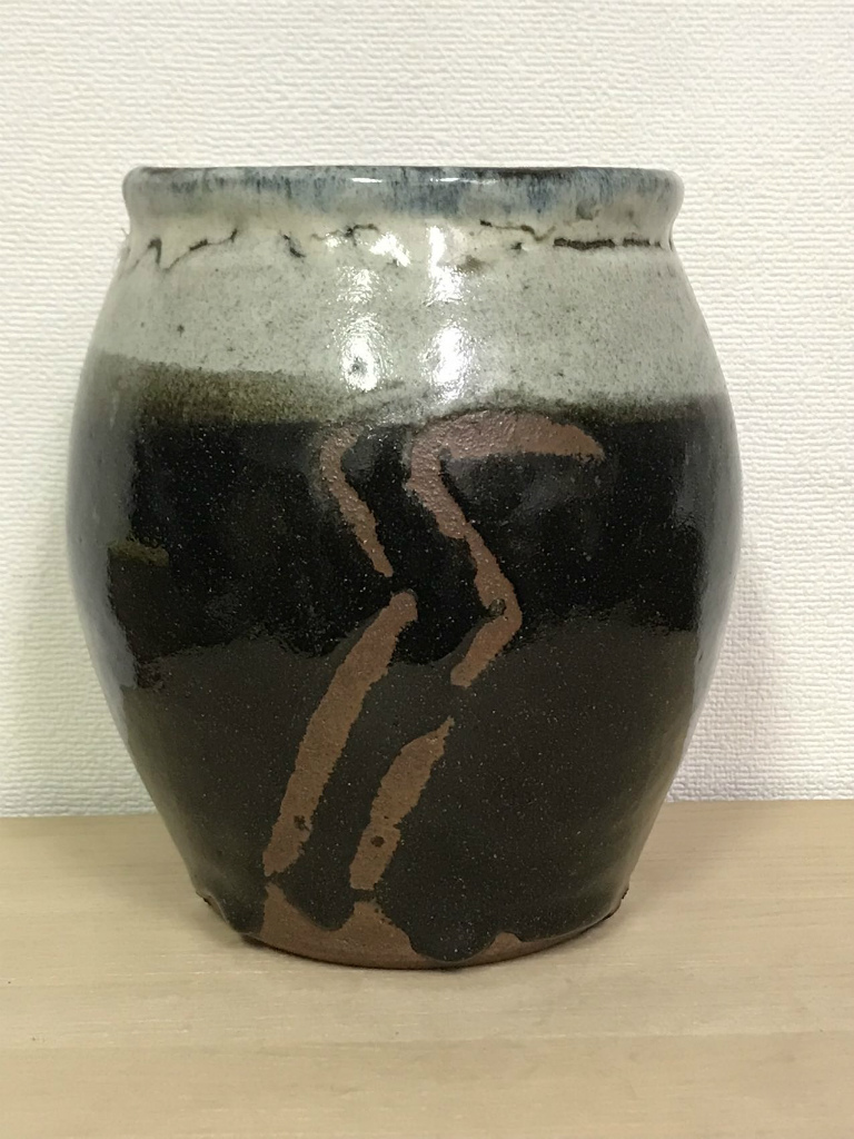 益子焼　人間国宝　濱田庄司　花瓶　壺　花入　花器　花道具（検）民芸品　茶道　河井寛次郎　柳宗悦、バーナード・リーチ