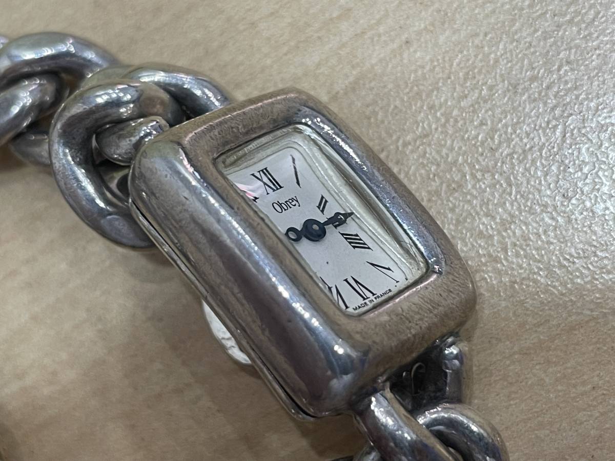 18720】Obrey オブレイ SOLID SILVER クォーツ 腕時計 銀無垢 80.5g