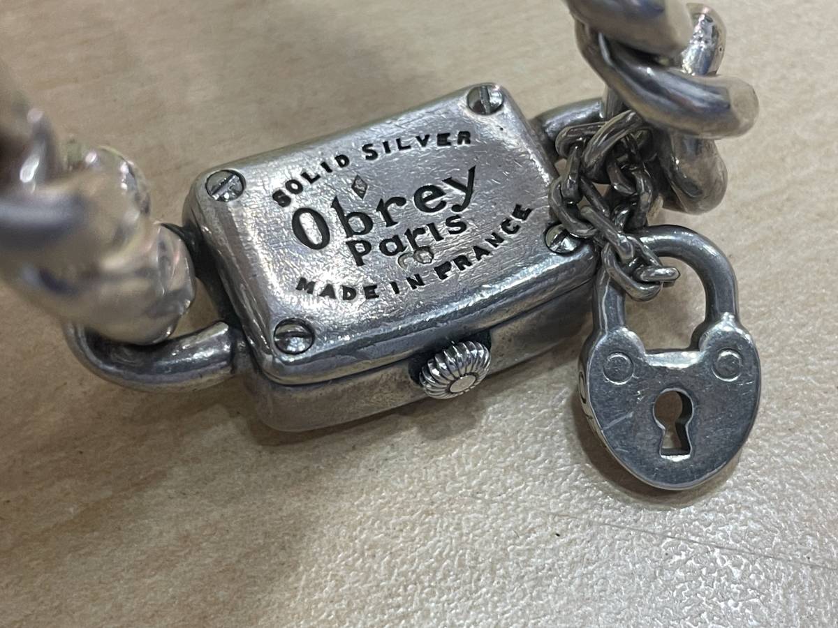 18720】Obrey オブレイ SOLID SILVER クォーツ 腕時計 銀無垢 80.5g