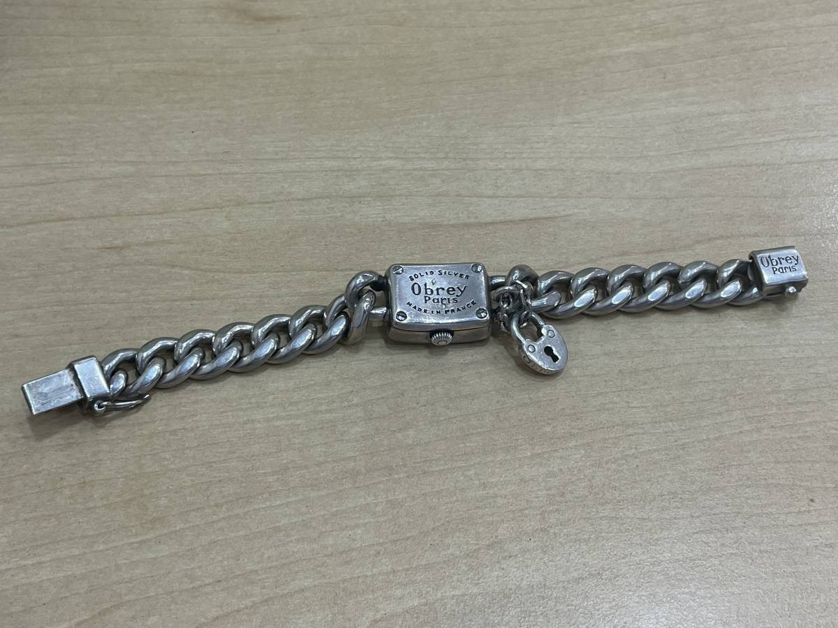 18720】Obrey オブレイ SOLID SILVER クォーツ 腕時計 銀無垢 80.5g