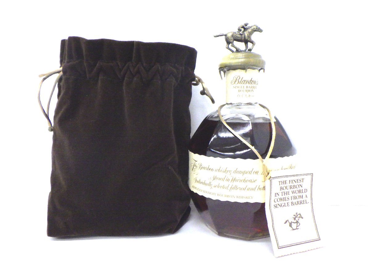 ウィスキー　ブラントン　750ml 95年　巾着袋付き　古酒 1995年 得価，格安】 古酒 未開栓 Blanton's ブラントン 1995年 シングル