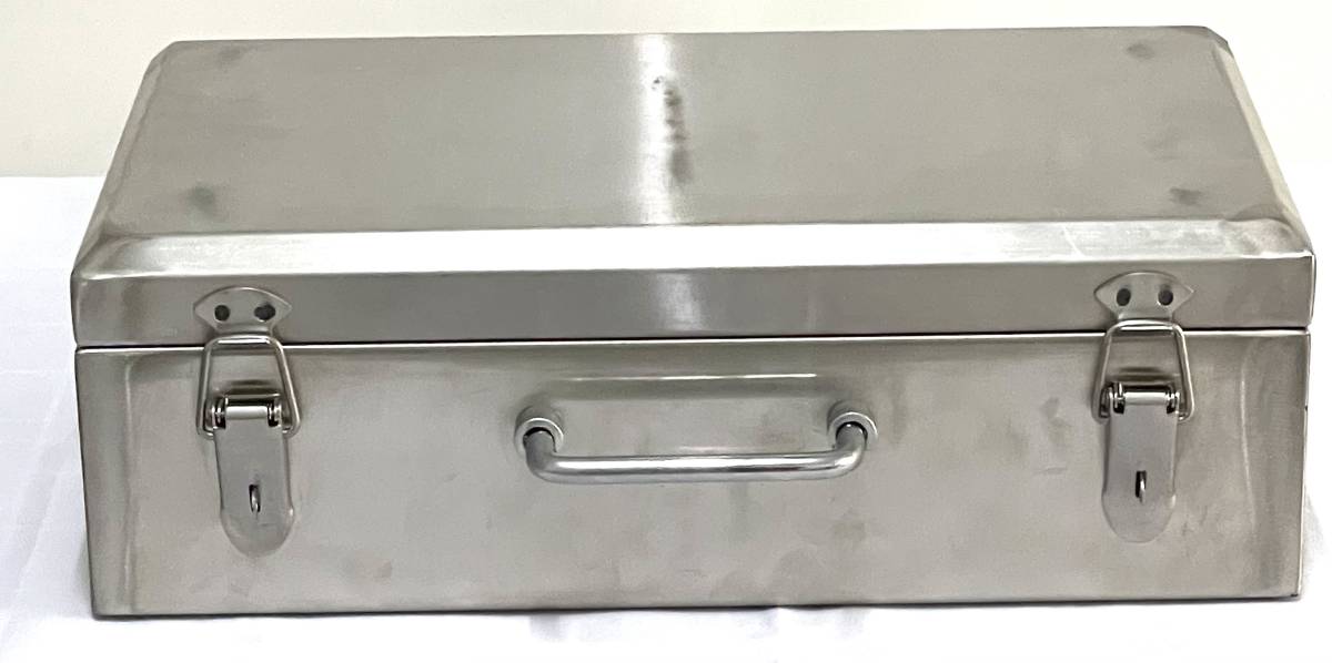 新品未使用 訳あり ステンレス 工具箱 [40×24×13cmA] ショルダー付 