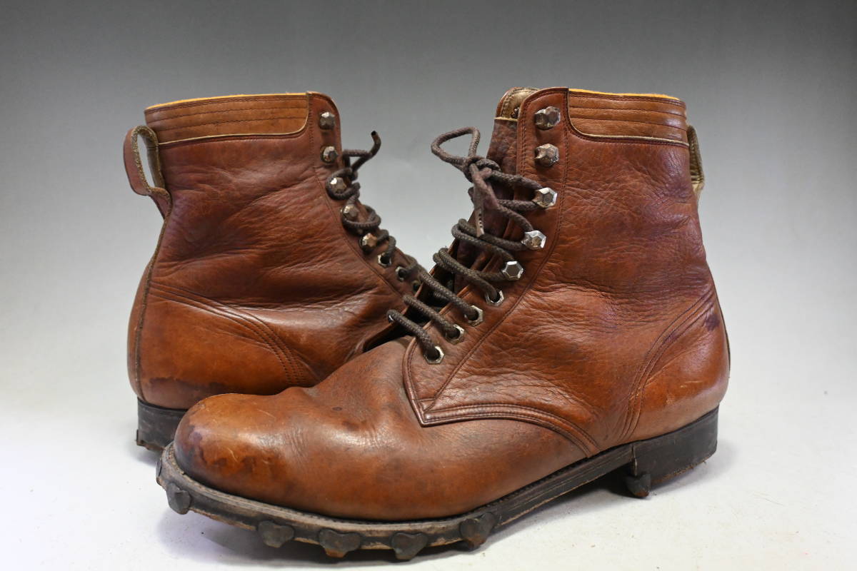 大日本帝國陸軍 将校用 半長靴 本革製 軍服制服軍物 個人装備 茶