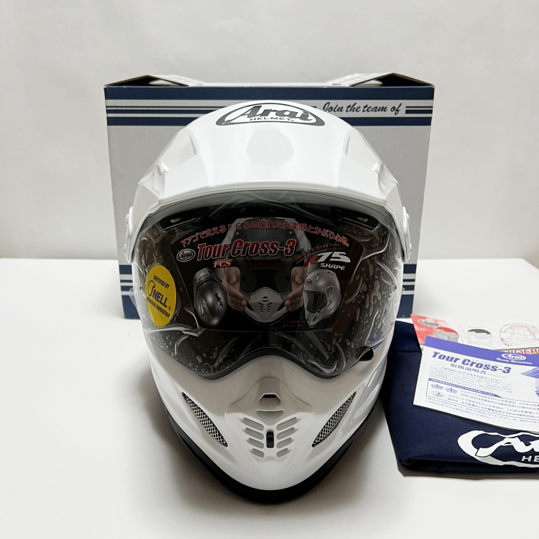 ミウラ Arai Tour-Cross3 ツアークロス3 Lサイズ 白 〇参考52，800 Arai ツアークロス3 サイズ M（57-58㎝）グラス