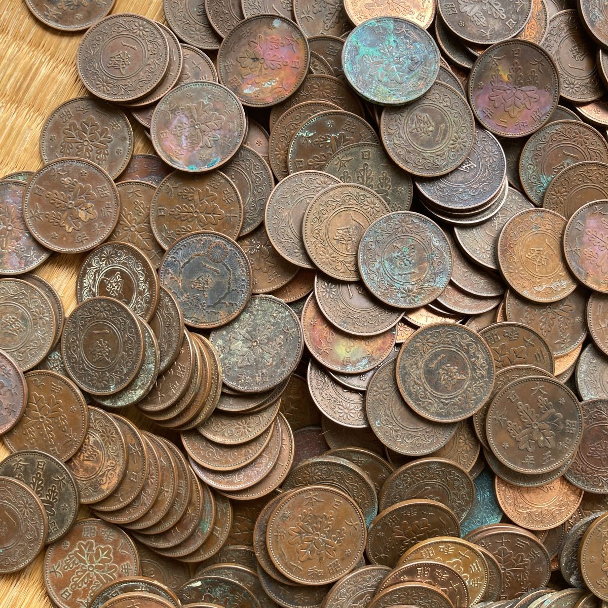 一銭銅貨 桐一銭青銅貨 昭和年約1 7kg 桐1銭